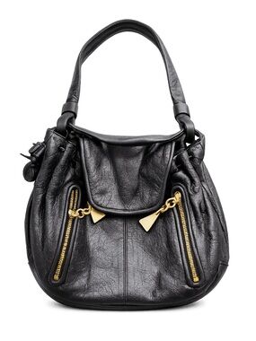 See By Chloe Black Leather Crossbody Bag with Gold Hardware